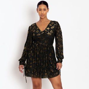 Burned Velvet Christmas Baubles Heavenly Dress
